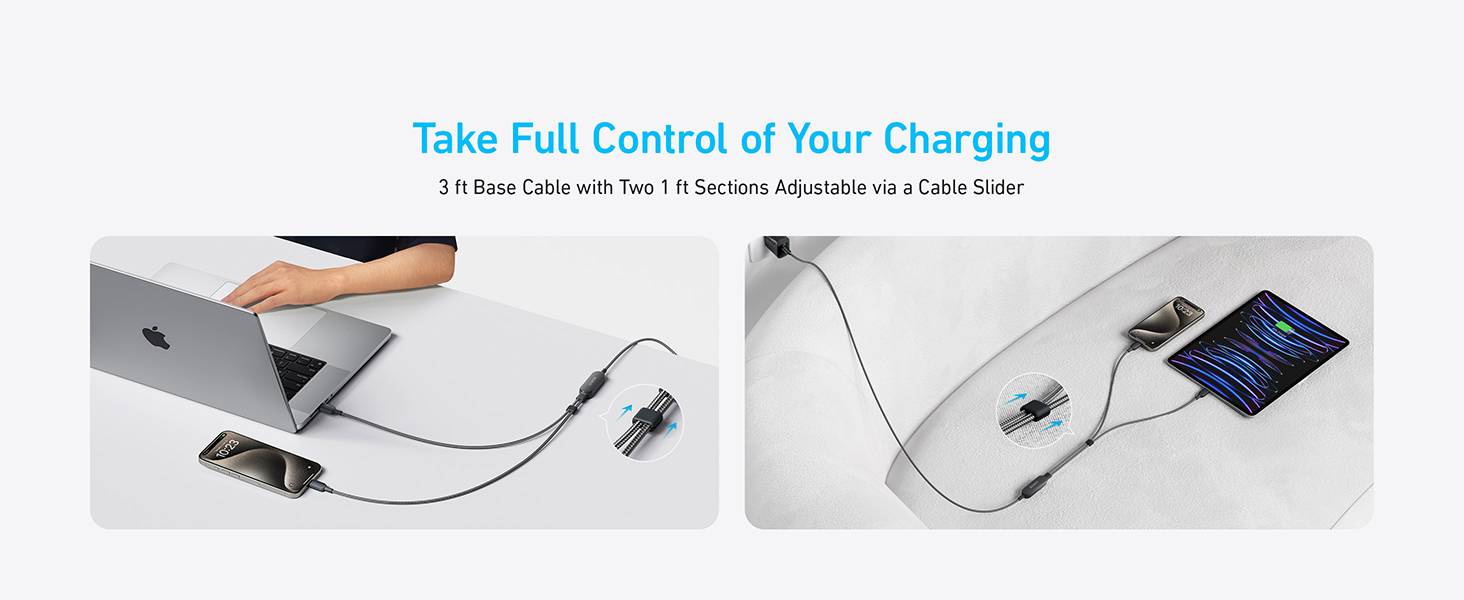 Anker 2-in-1 USB-C to USB-C 140W Fast Charging Braided Cable (4ft)