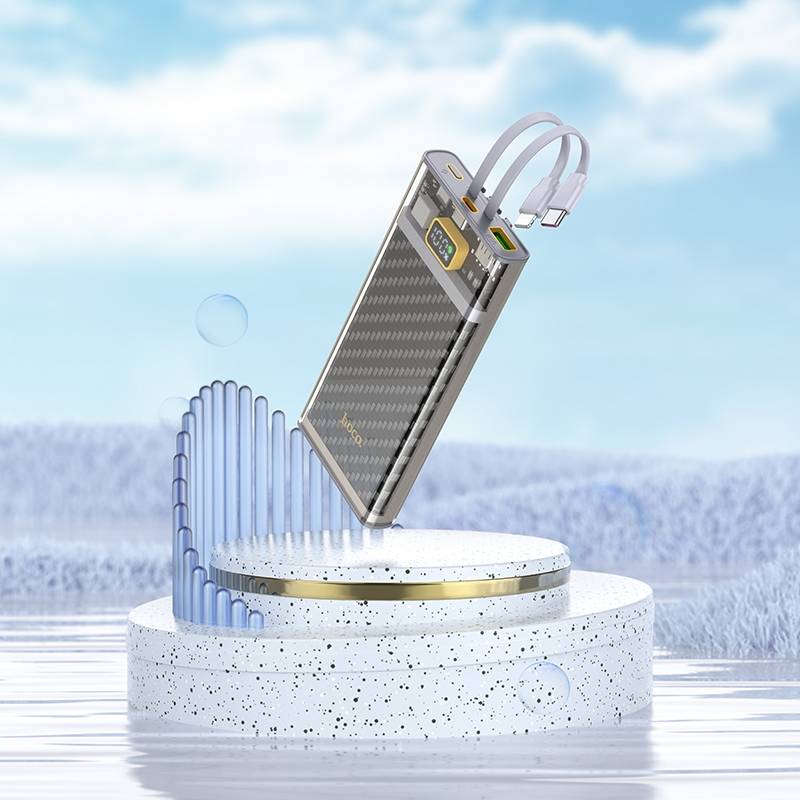 HOCO J104 Discovery Edition 10000mAh 22.5W Power Bank with Built-in Charging Cable