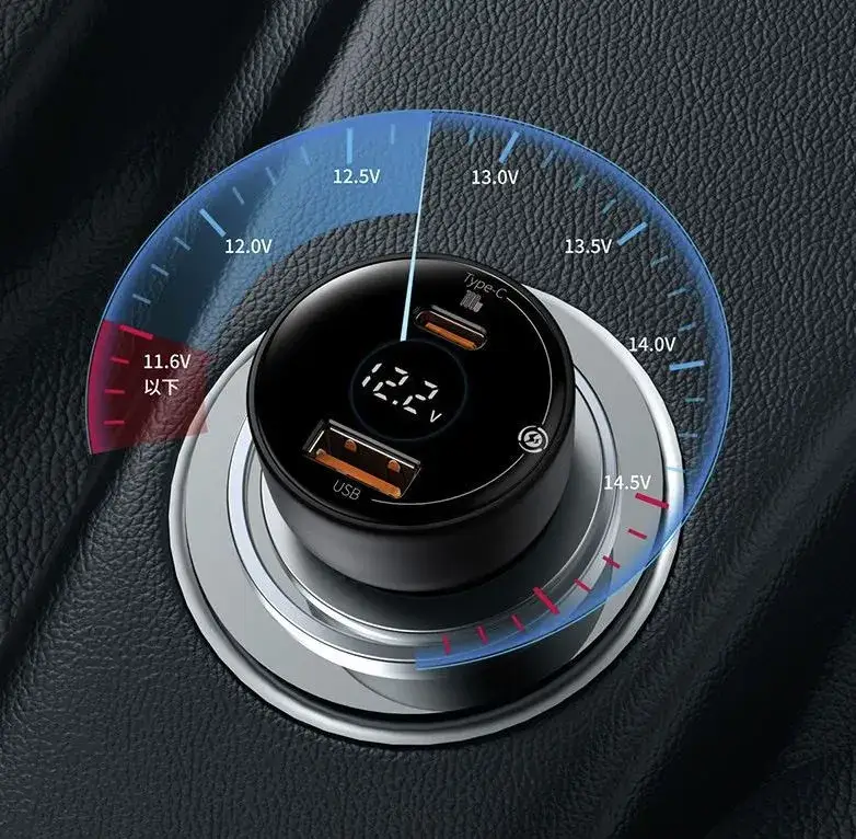 Baseus TZCCZX-01 Supreme Digital Display PPS Dual 100W Car Charger With Type C to Type C Cable 