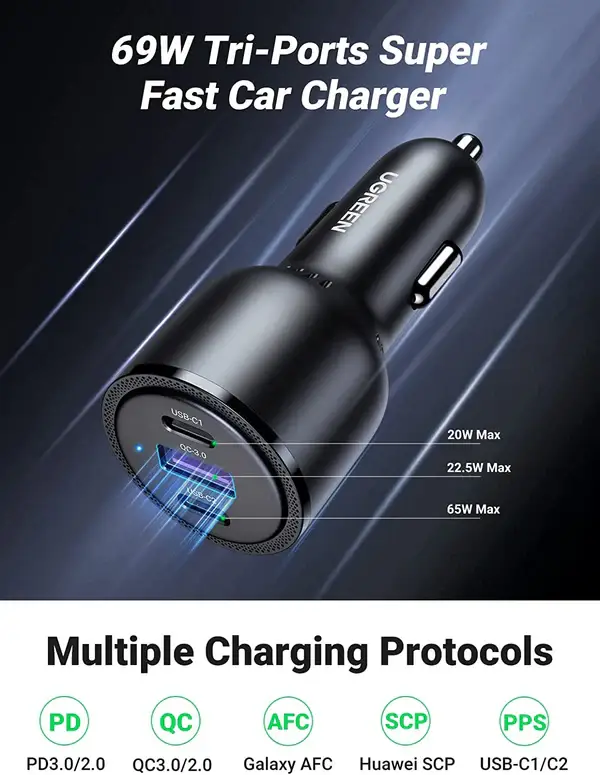 UGREEN CD239 69W USB C Car Charger 20467