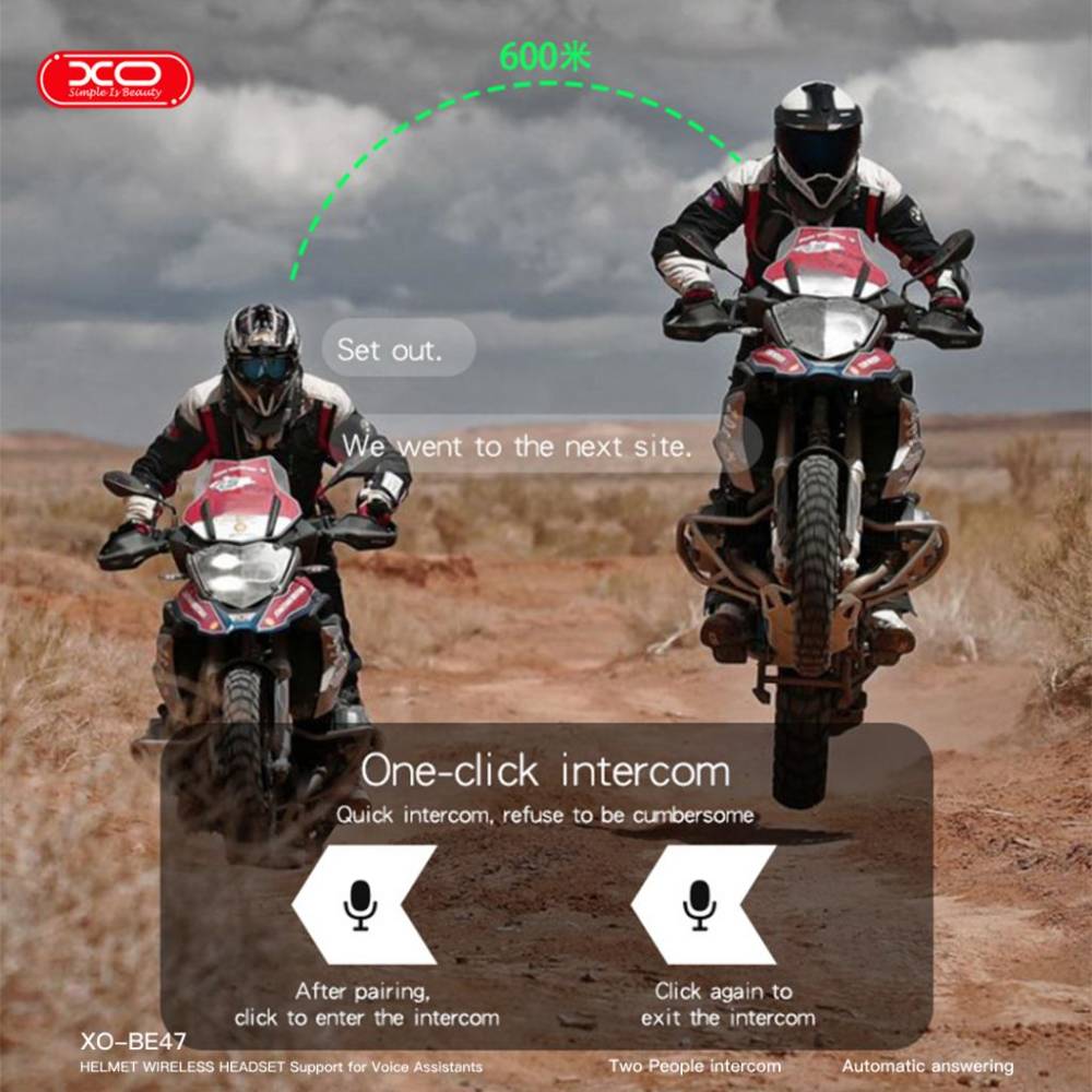  XO BE47 Motorcycle Bluetooth Helmet Headset