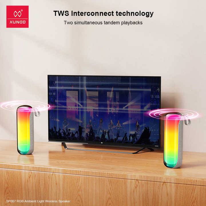 XUNDD SP007 Portable Wireless Speaker with RGB Ambient Lighting