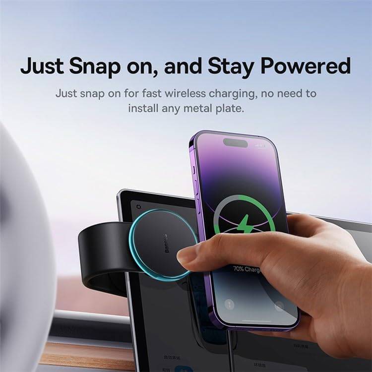 Baseus C02 Pro Magnetic Wireless Car Charger Mount Fast Charging Holder 