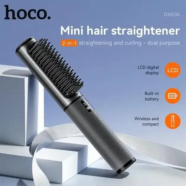 HOCO DAR34 Mini Hair Straightener Comb Portable Hair Styler