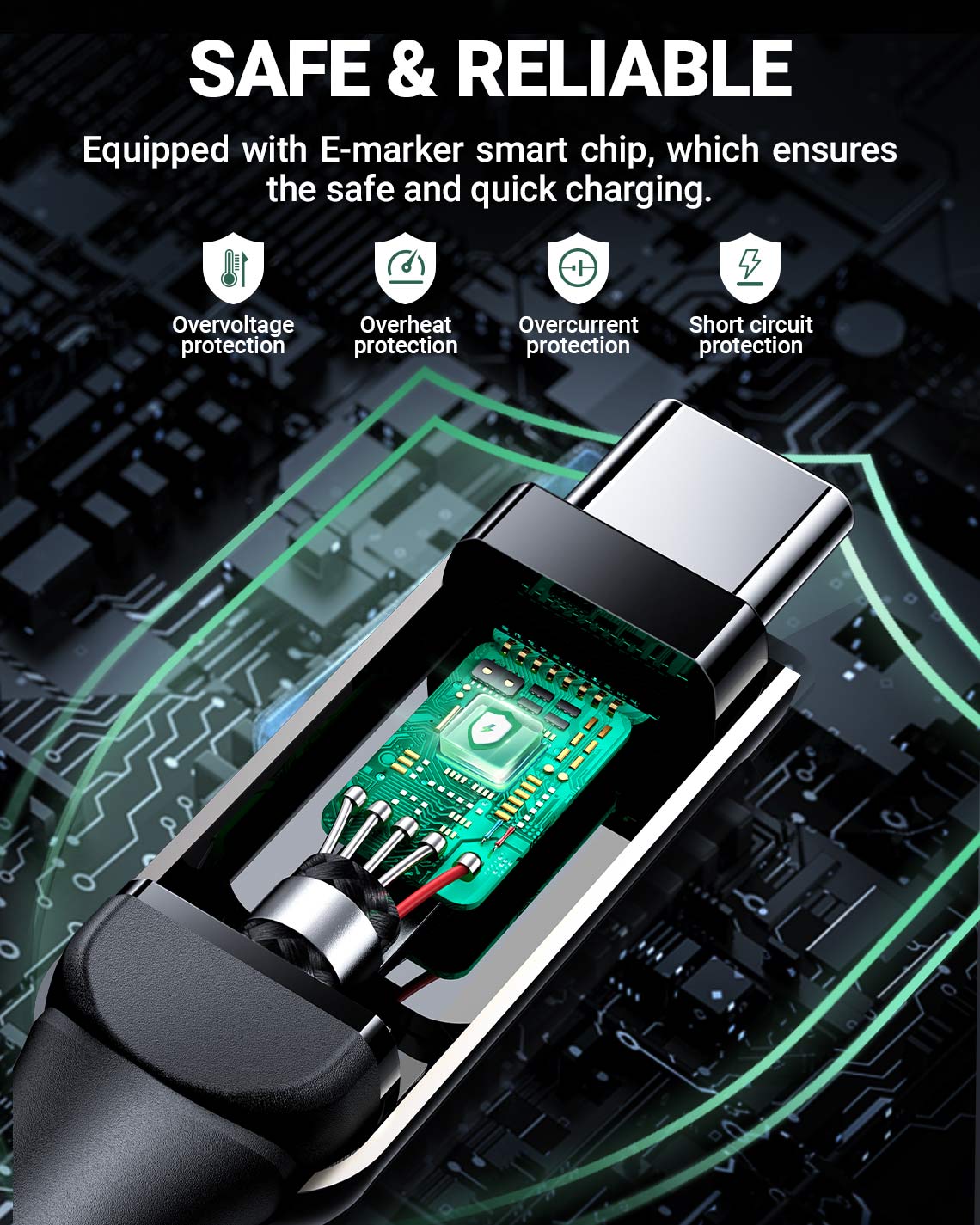ACEFAST C6-03 USB-C to USB-C Cable 100W Fast Charging with LED Power Display 2M 