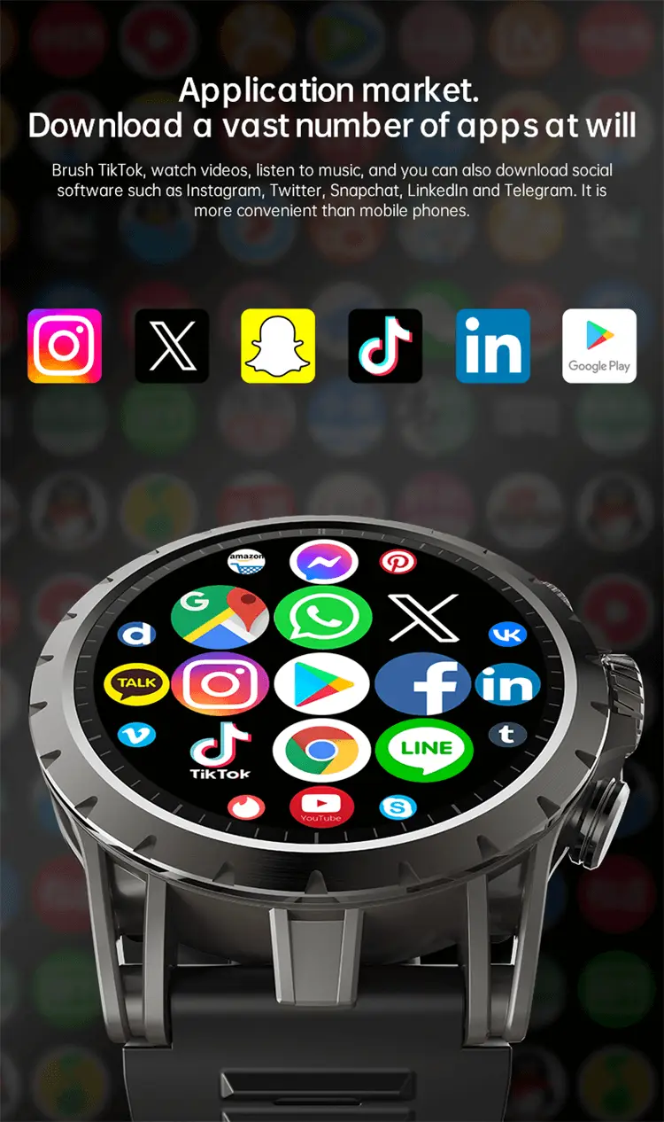 Valdus VG54 Pro AMOLED Display 4G LTE Android Smartwatch