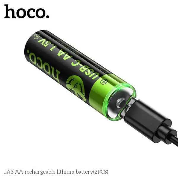 Hoco JA3 Rechargeable AA Lithium Battery 2 Pack
