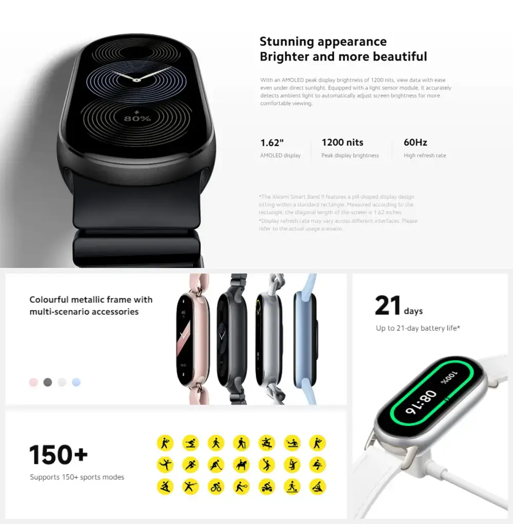 Xiaomi Mi Smart Band 9 Global Version
