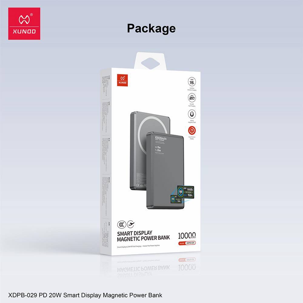 XUNDD XDPB-029 PD 20W Magnetic Power Bank 10000mAh