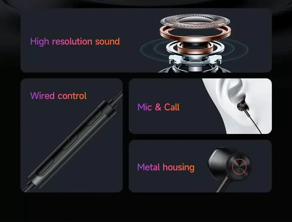 Mcdodo HP-4070 USB Type-C Stereo Wired Earphones with Mic & In-Line Controls
