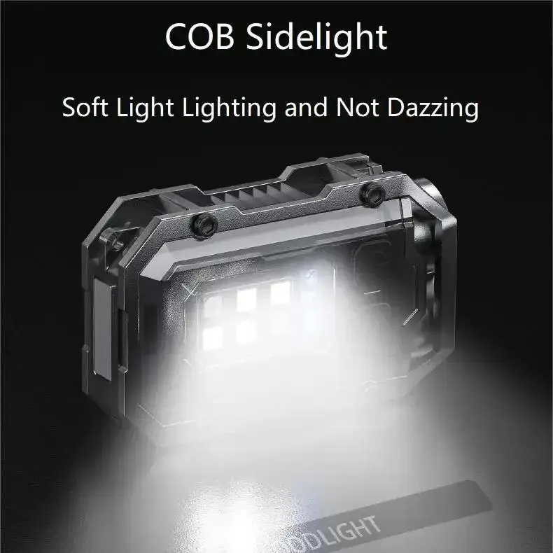 Smiling Shark TIP0019 COB Portable Magnetic KeyChain Light  Waterproof Rechargeable Work Lamp