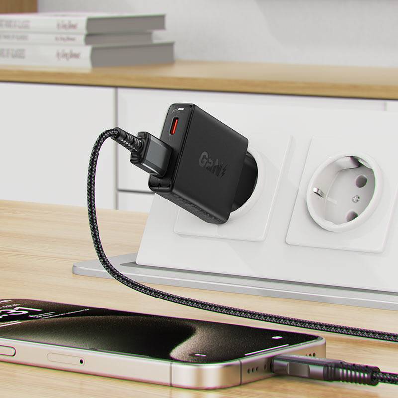 ACEFAST A69 30W GaN 1×USB-C & 1×USB-A Fast Charging Wall Adapter