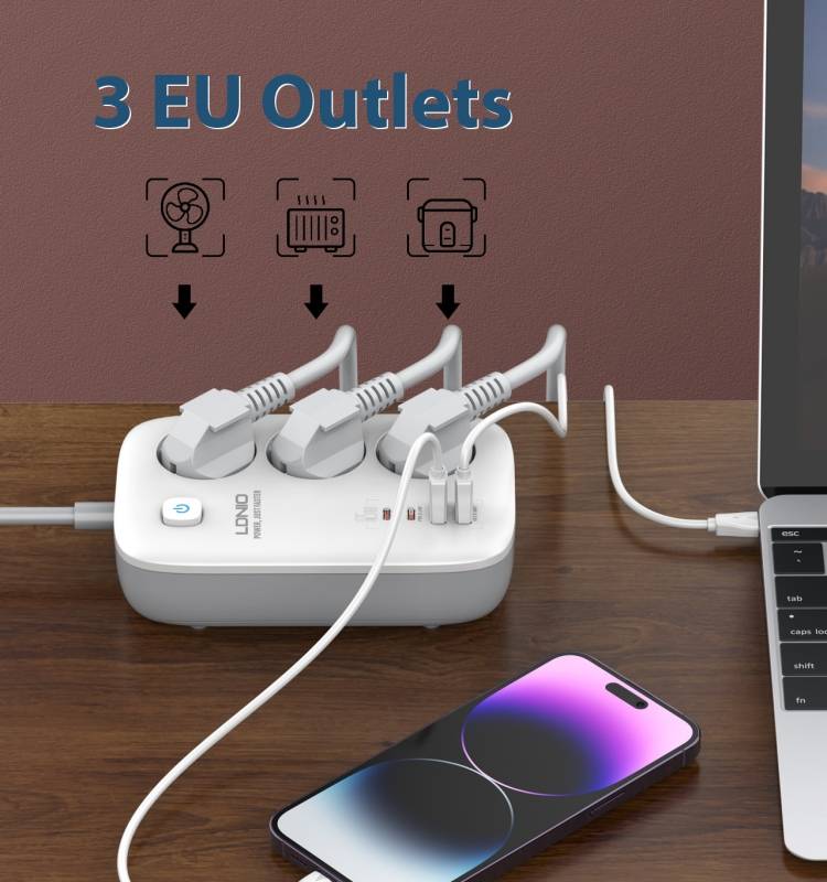 LDNIO SE3436 65W GaN Fast Charging Power Strip