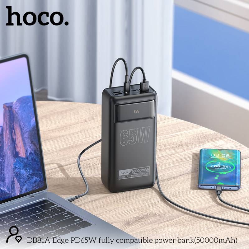 Hoco DB81A 65W PD 50000mAh Power Bank with 4 USB & 2 Type-C Ports