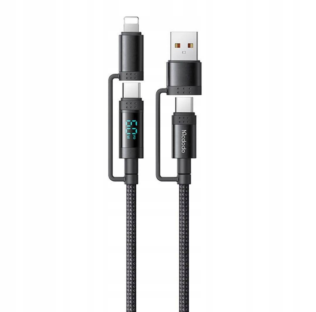 Mcdodo CA-1990 4-in-1 USB-C/A to USB-C/Lightning Cable – 1.2m