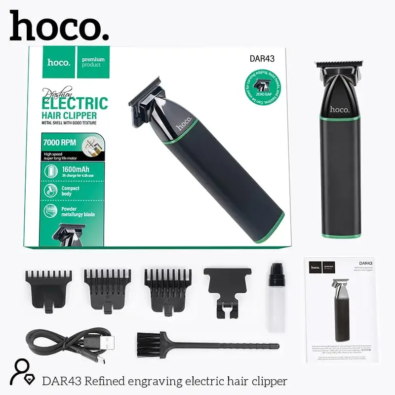 HOCO DAR43 Professional Electric Hair Clipper Rechargeable Cordless Trimmer