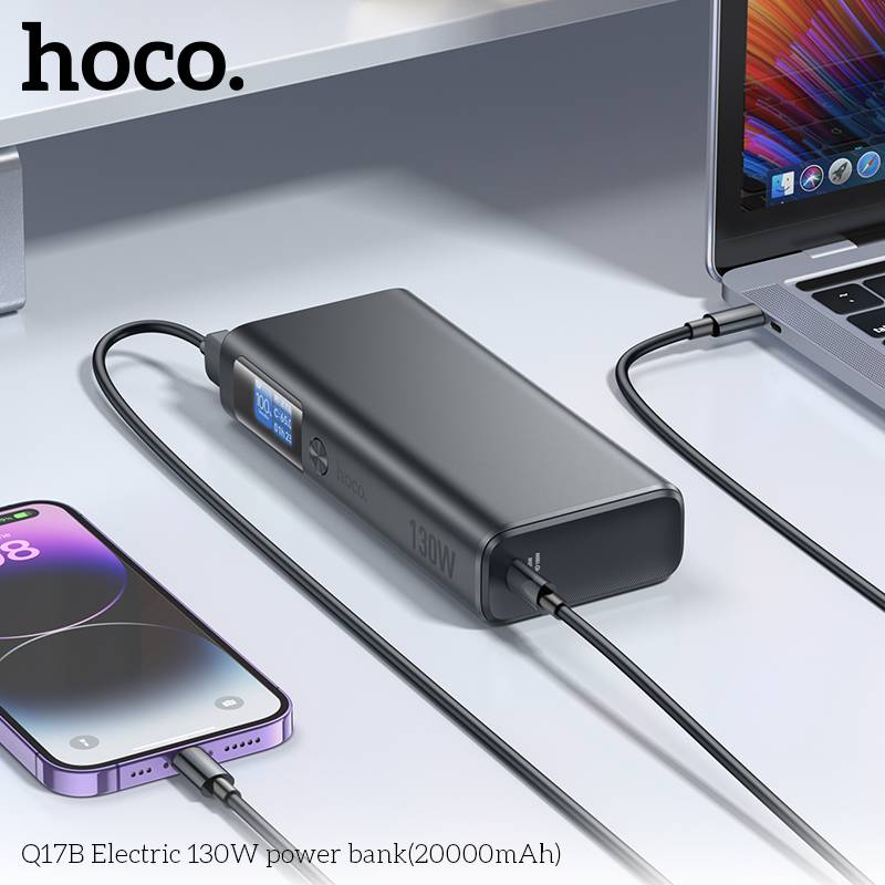 HOCO Q17B 130W Fast Charging Power Bank 20,000mAh with LED Display