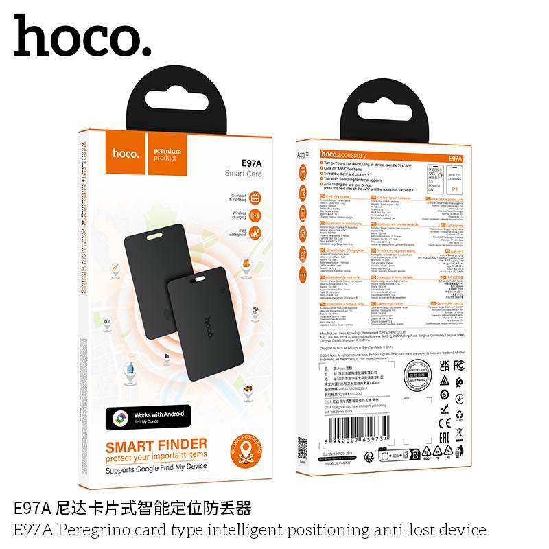 HOCO E97A Peregrino Smart Anti-Loss GPS Tracker Card-Style Design