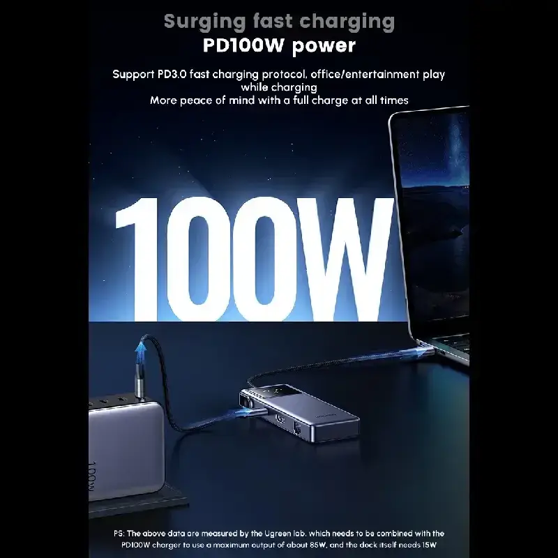 UGREEN QPai Pro 7-in-1 USB-C Hub with 4K@60Hz HDMI & 100W PD (45155)