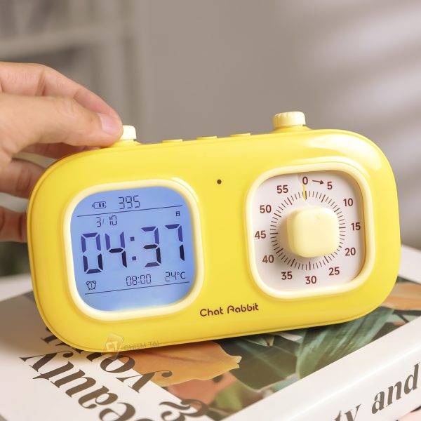 Chat Rabbit Dual Screen Thermometer Time Manager