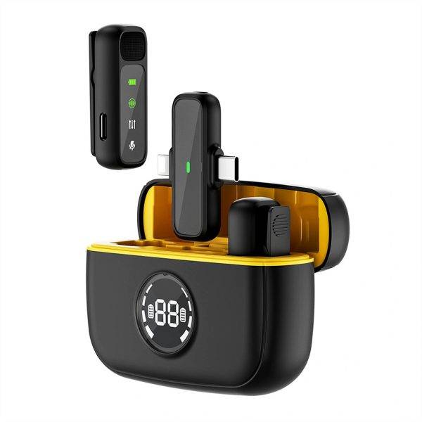 WIWU Wi-WM003 Duo Wireless Mini Microphone System Dual Set for Smartphones & Cameras