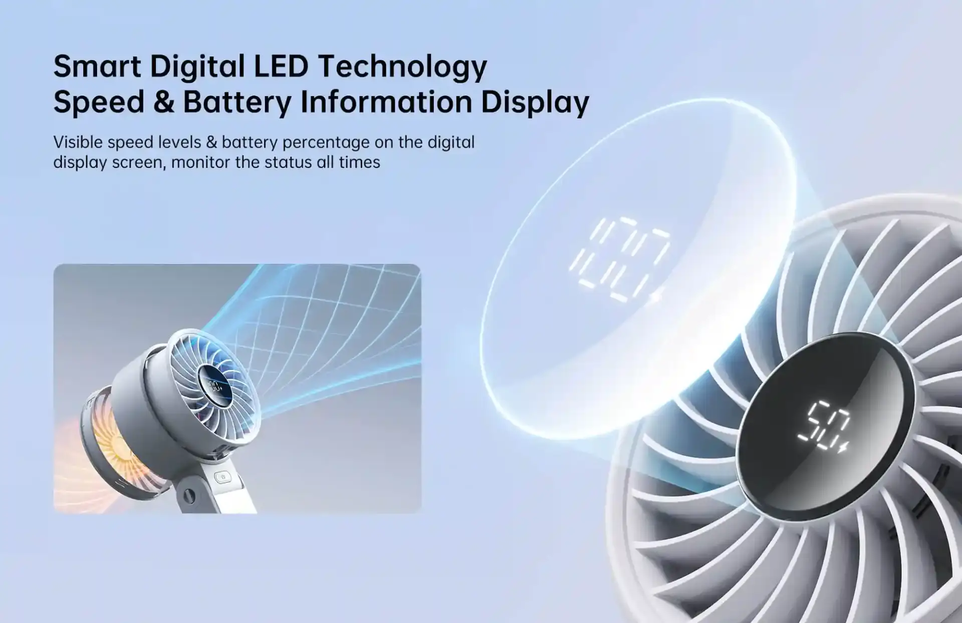 JisuLife Life7 3600mAh Handheld Fan Unleash the Power of Refreshing Air