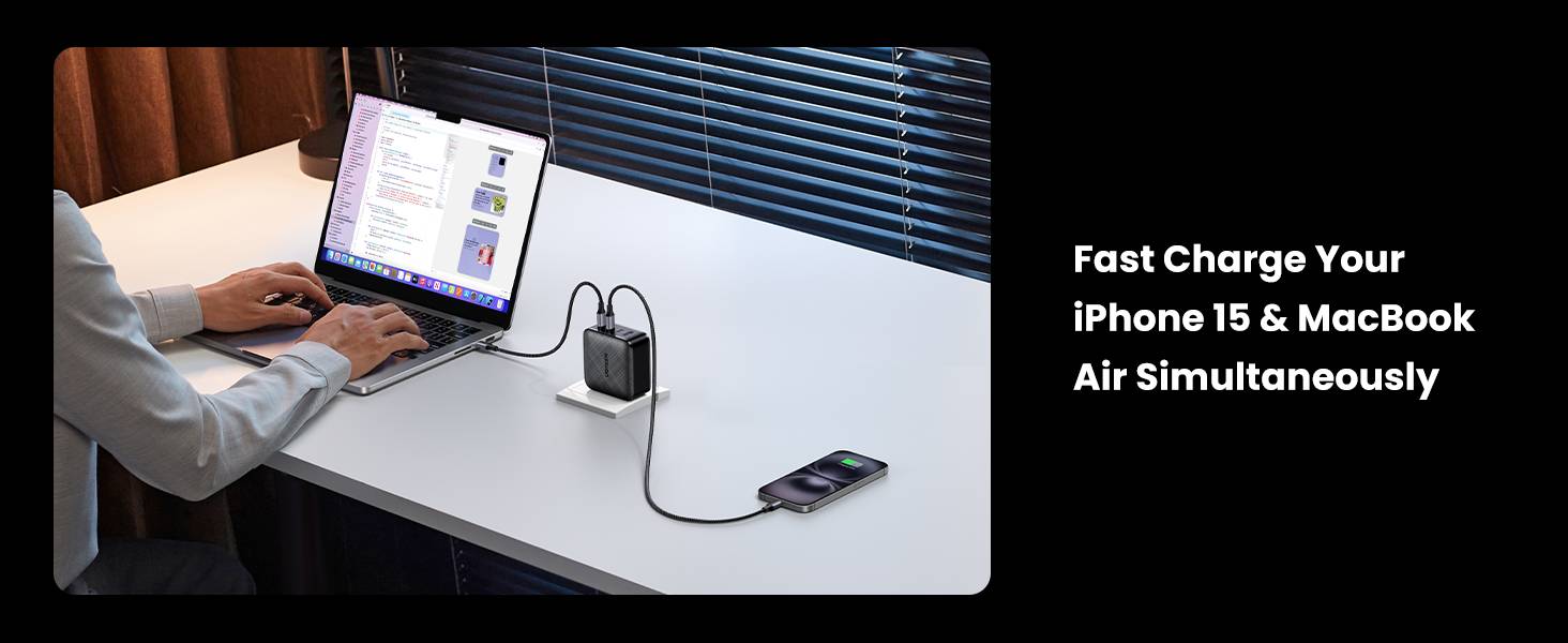 UGREEN CD224 65W PD 4-in-1 GaN Fast Wall Charger (20598)