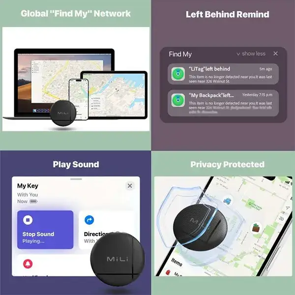 MiLi LiTag Duo Bluetooth Tracker for Apple & Android Devices