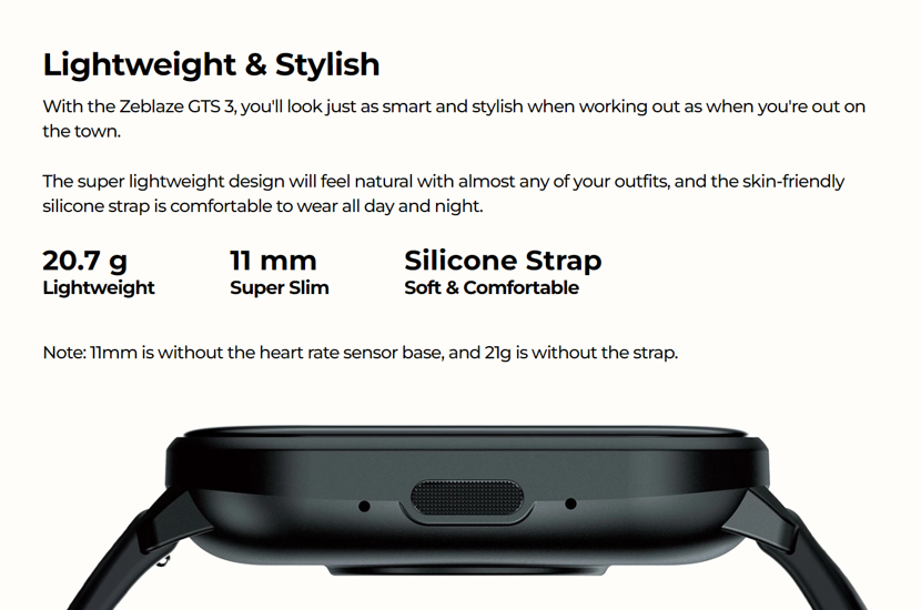 Zeblaze GTS 3 Smart Watch AMOLED Display
