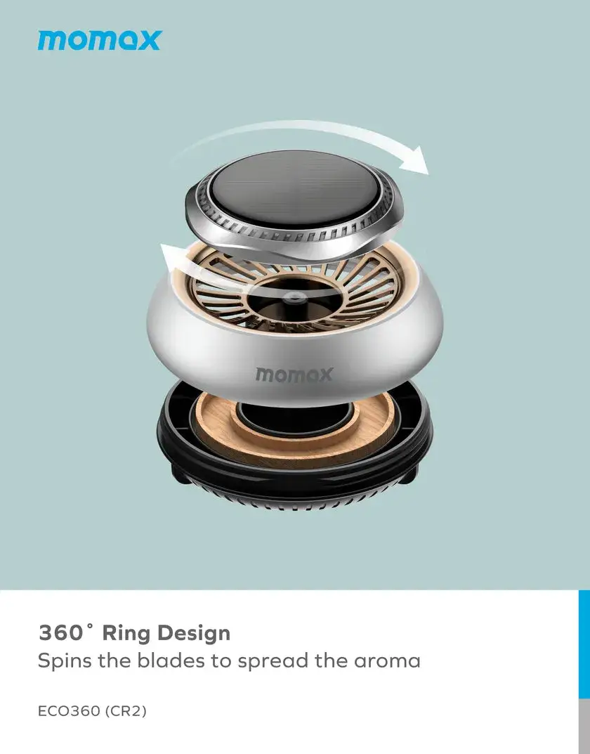Momax Eco360 Solar Car Aroma Diffuser (CR2)