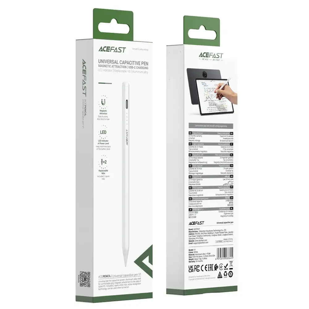 ACEFAST V1 Magnetic Capacitive Stylus Pen with Active Recognition and Low Latency
