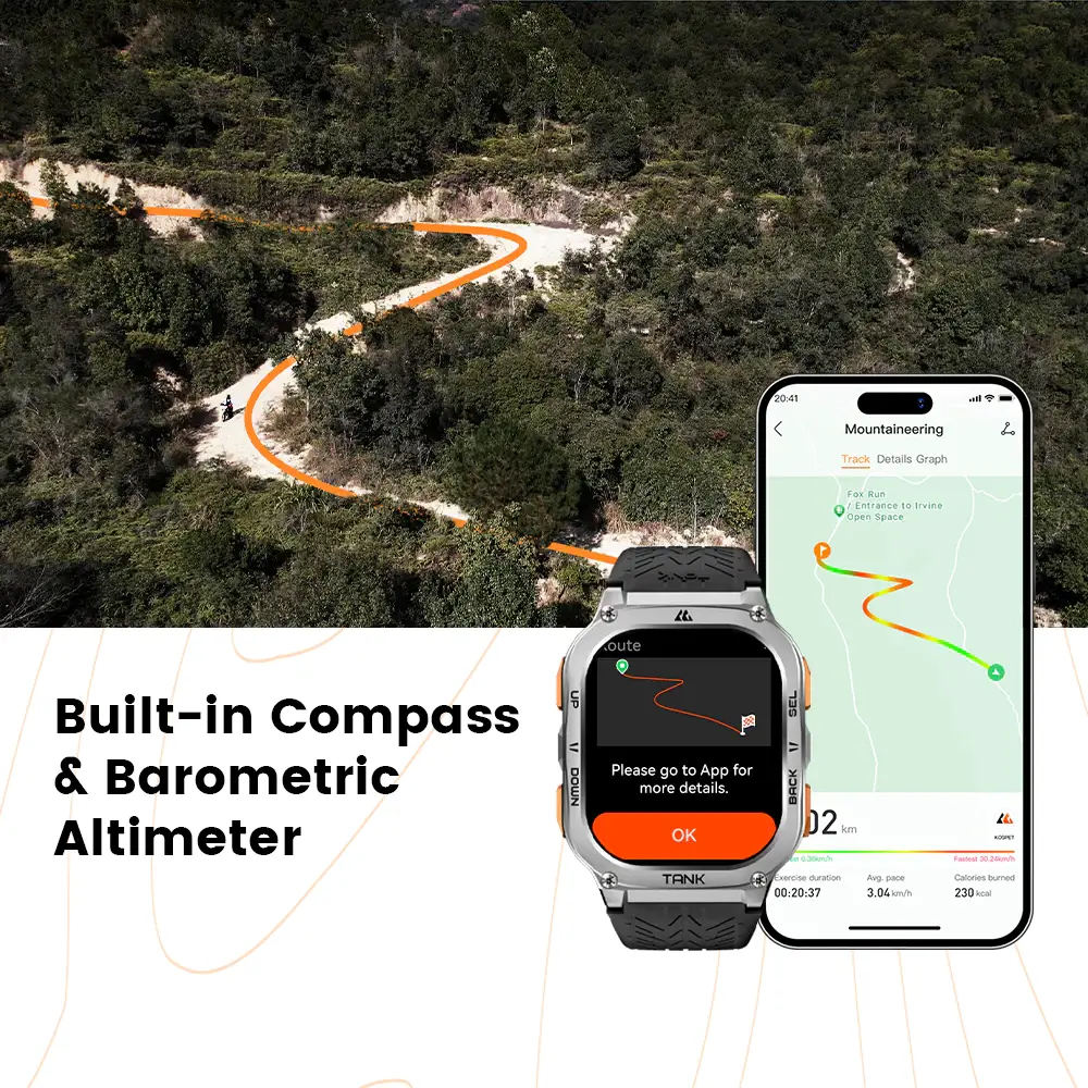 KOSPET TANK M3 ULTRA Dual-GPS Rugged Smartwatch