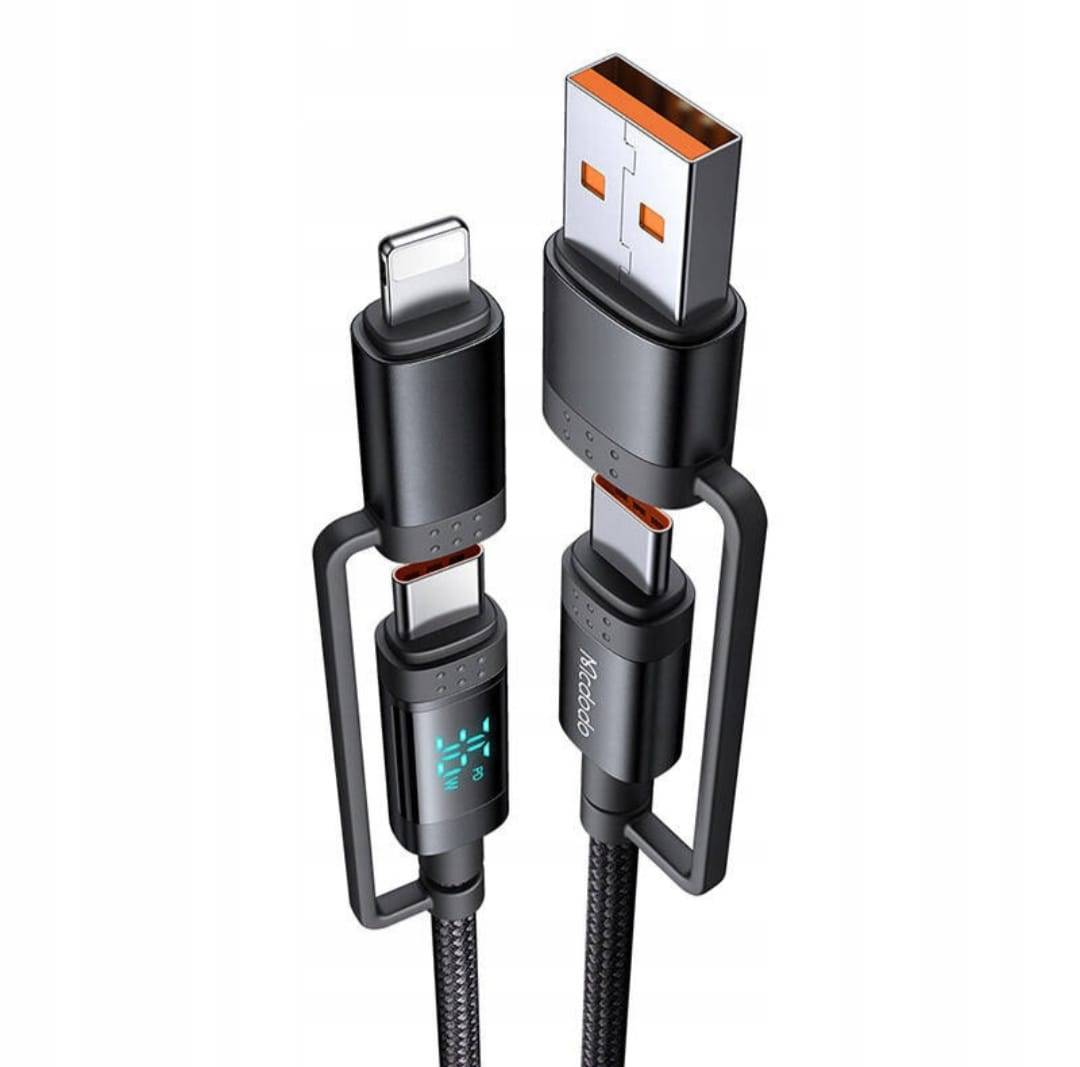 Mcdodo CA-1990 4-in-1 USB-C/A to USB-C/Lightning Cable – 1.2m