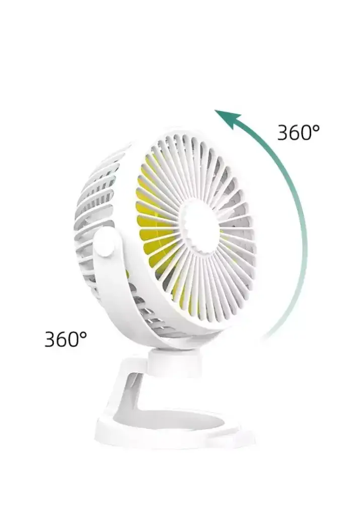 XO MF78 4-Inch Rechargeable Fan With Phone Holder