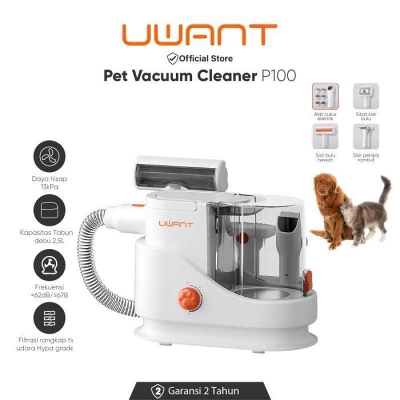 UWANT P100 12kPa Multifunctional Pet Grooming Vacuum & Hair Clipper System