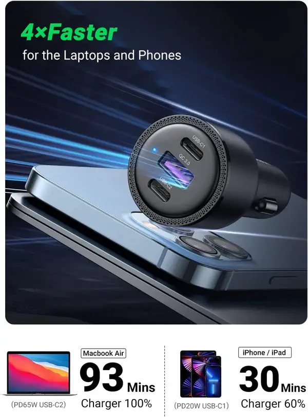 UGREEN CD239 69W USB C Car Charger 20467