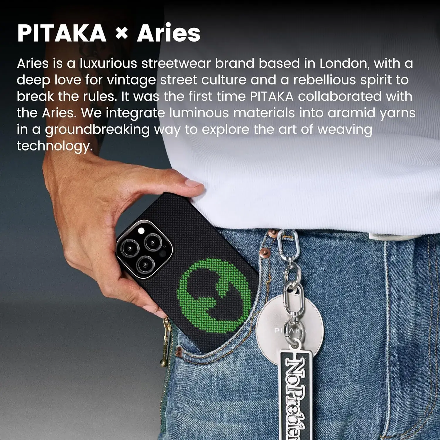 Pitaka Aries Tactile Woven Case for iPhone 16 Pro -Alien
