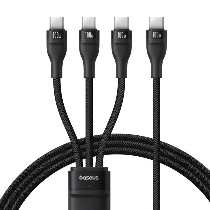 Baseus Flash Series III 3-in-1 Fast Charging Cable Type-C to C+C+C 100W PD 1.5m Baseus Flash Series III 3-in-1 Fast Charging Cable Type-C to C+C+C 100W PD 1.5m