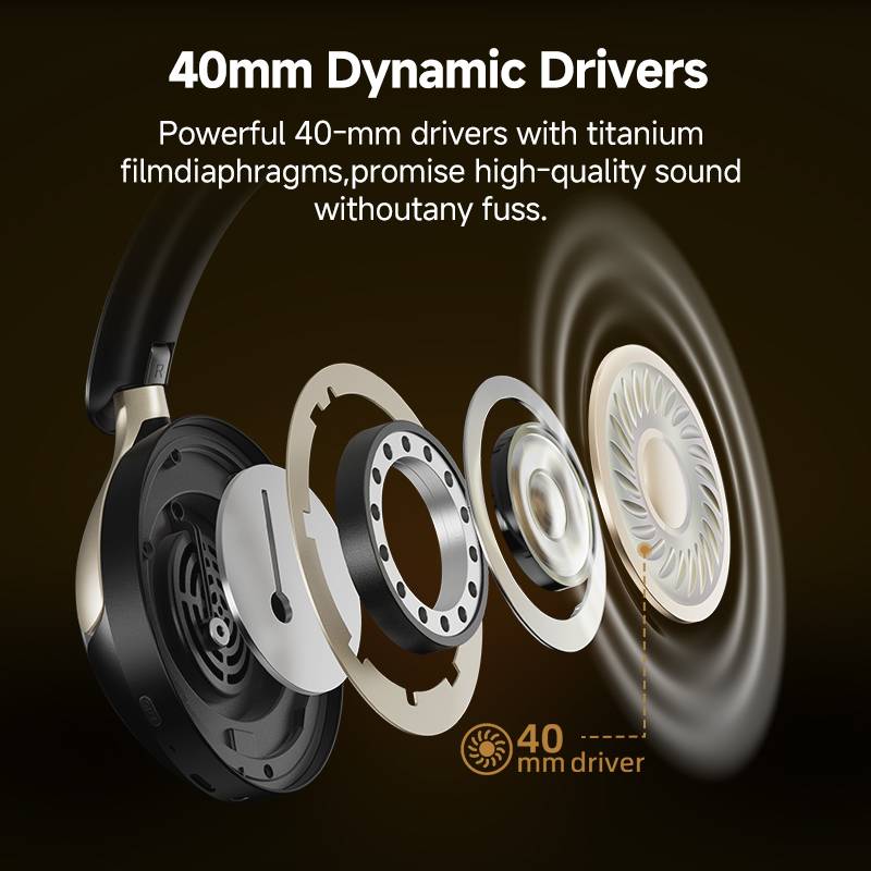 QCY H3 Pro Wireless Over-Ear Headphones with Active Noise Cancellation