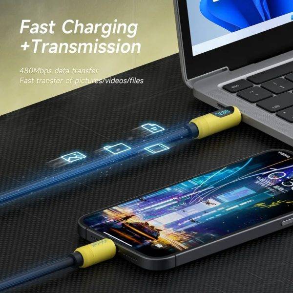 HAGIBIS SX03S 240W USB-C to USB-C Fast Charging Cable 480Mbps