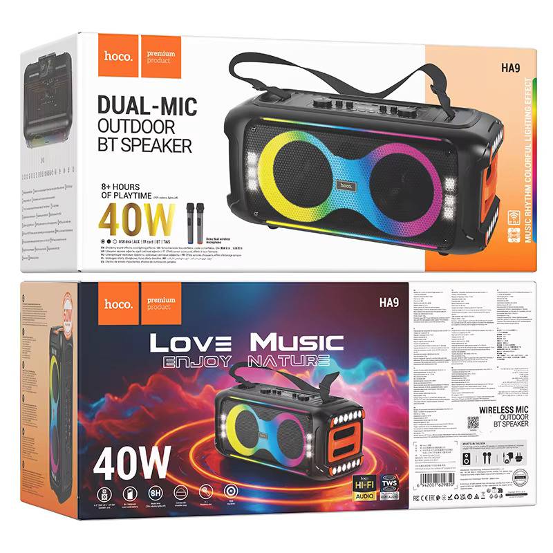 Hoco HA9 Kayman Dual-Mic Outdoor Bluetooth 5.4 Speaker