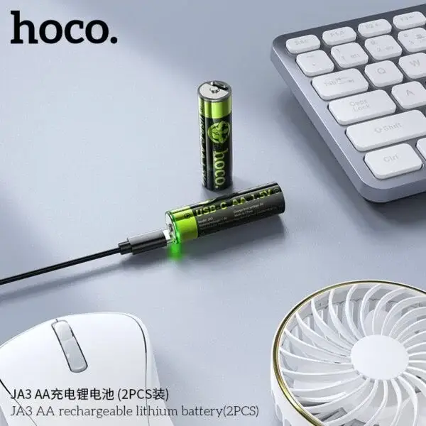 Hoco JA3 Rechargeable AA Lithium Battery 2 Pack