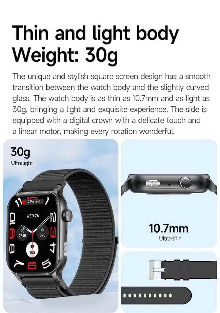 Valdus VS40 Pro AMOLED Smartwatch with Bluetooth Calling & Built-in Flashlight
