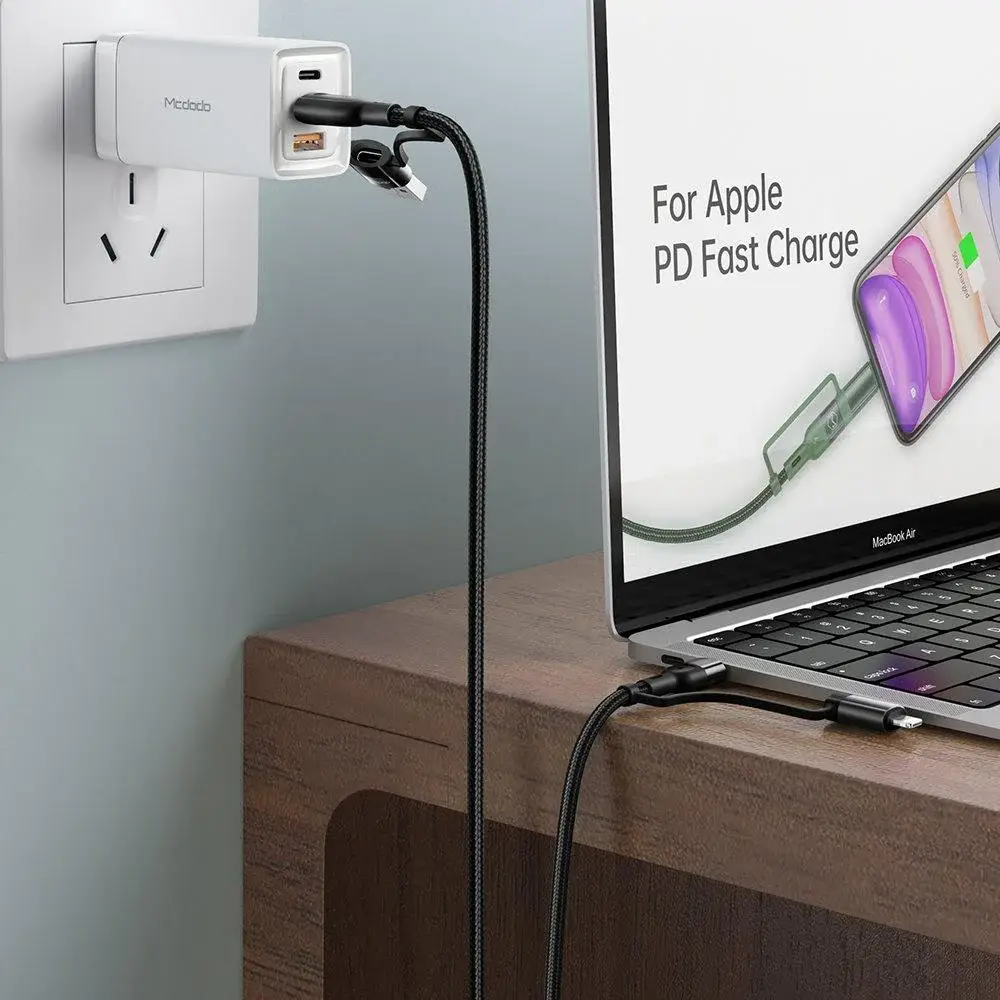 Mcdodo CA-8070 4-in-1 Fast Charging & Data Cable 60W PD 1.2m