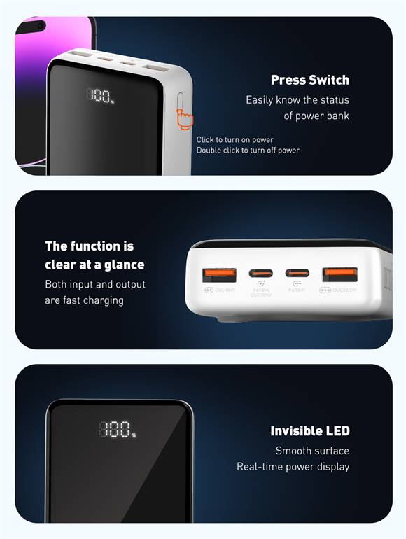 LDNIO PQ18 20,000mAh Magnetic Wireless Power Bank