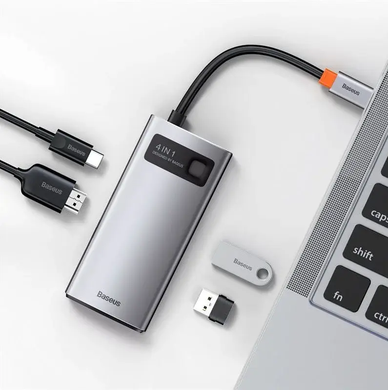 Baseus Metal Gleam Series/ Starjoy 4-in-1 Type-C Hub Docking Station