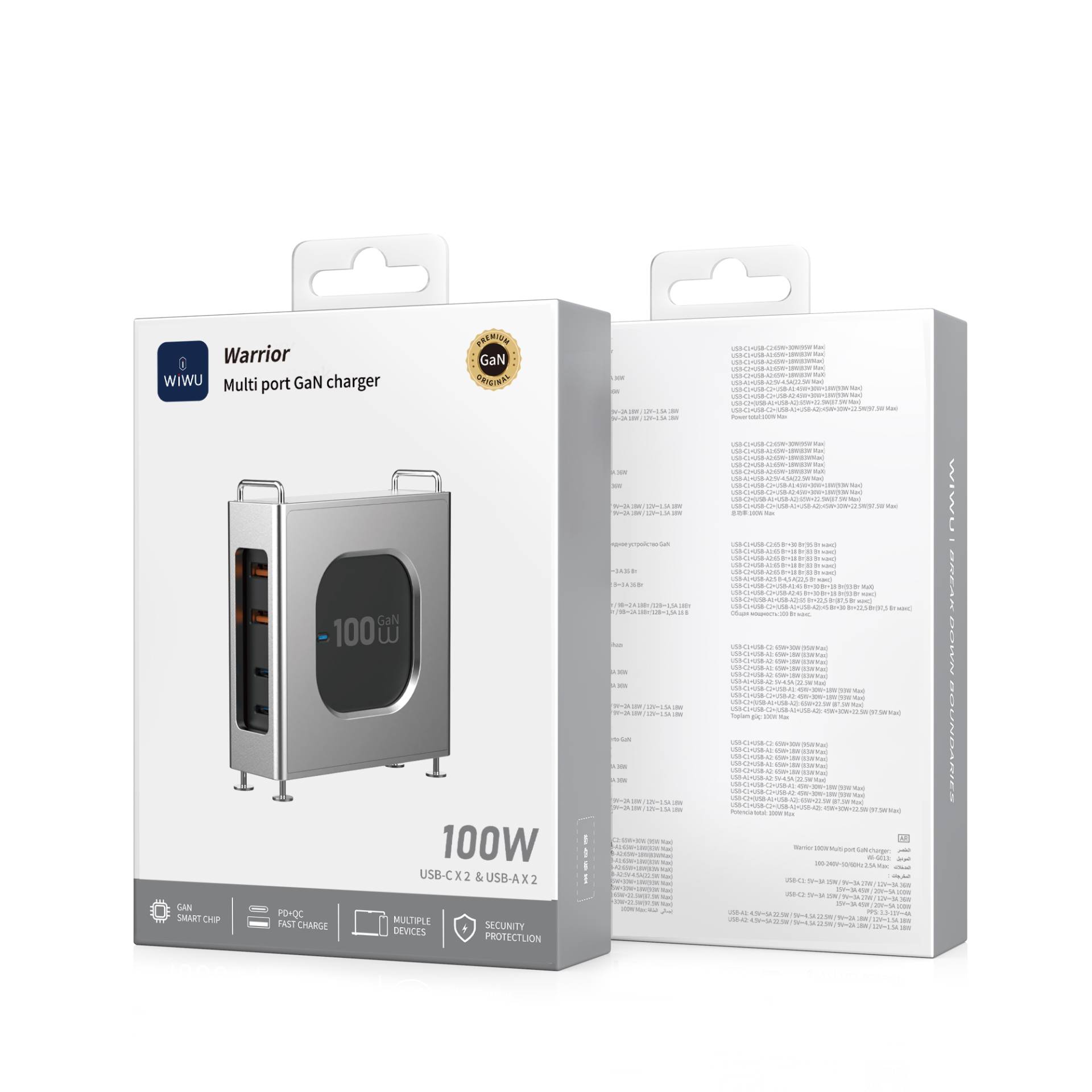 WiWU Wi-G013 Warrior 100W Multi-Port GaN Fast Charging Station