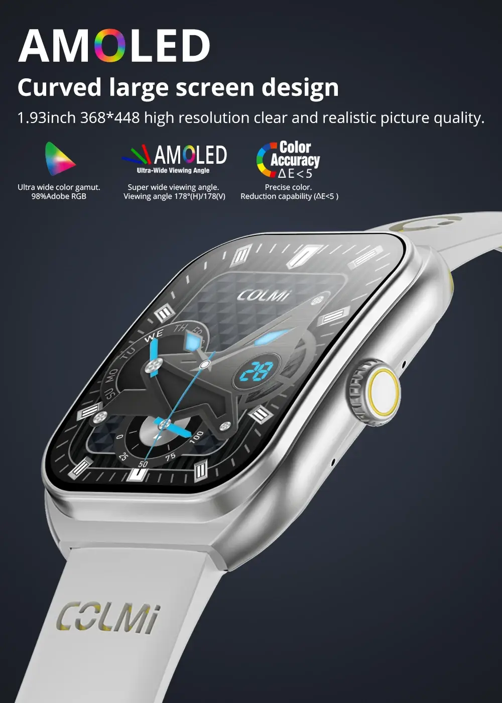 COLMI P86 AMOLED Smartwatch with Bluetooth Calling