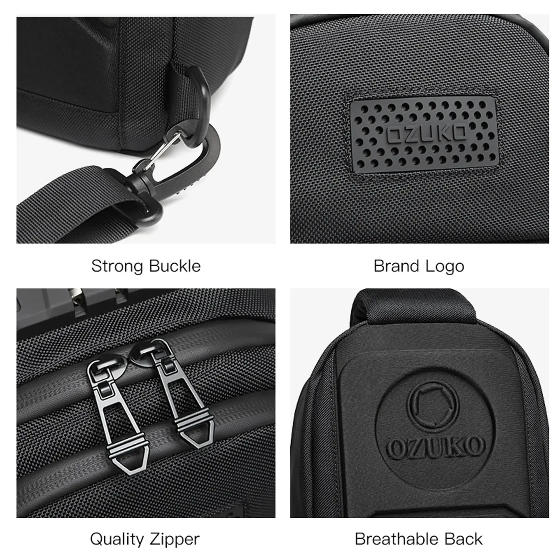 Ozuko 9577 Anti-Theft Crossbody Bag Durable Oxford Fabric Sling