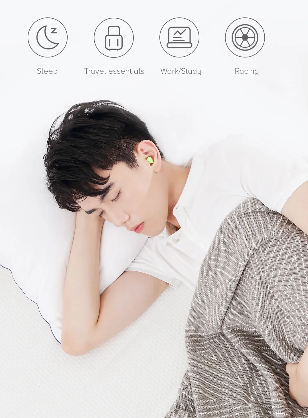 Xiaomi Polyurethane Memory Foam Anti-Noise Sleep Earplugs
